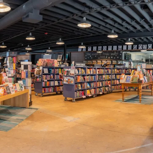 Wide-angle shot of a local bookstore in Winston-Salem, NC for their website captured by MJS Live Productions.