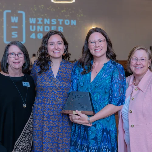 MJS Live Productions photographing award winners at Winston-Salem Under 40 Chamber Awards event in North Carolina